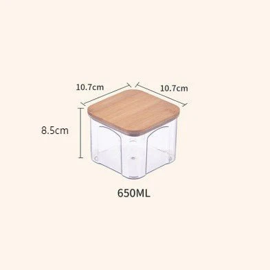 Airtight Plastic Food Storage Container with Bamboo Lid - Image 10