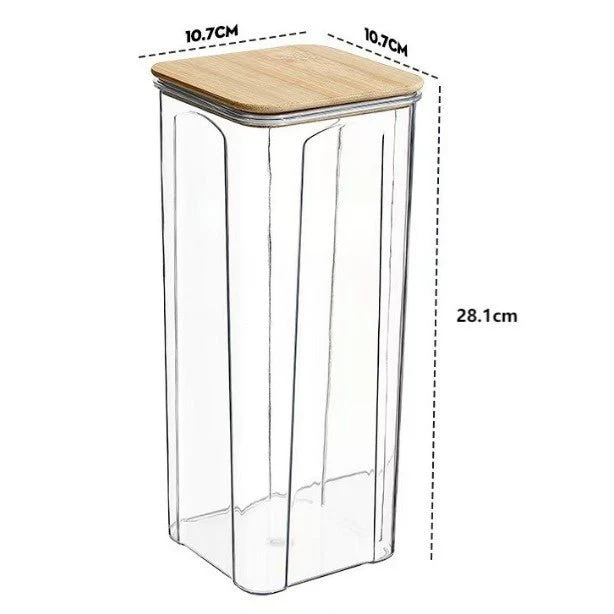 Airtight Plastic Food Storage Container with Bamboo Lid - Image 11
