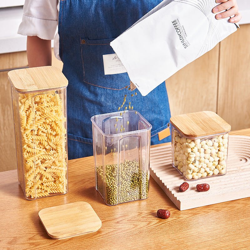 Airtight Plastic Food Storage Container with Bamboo Lid - Image 3