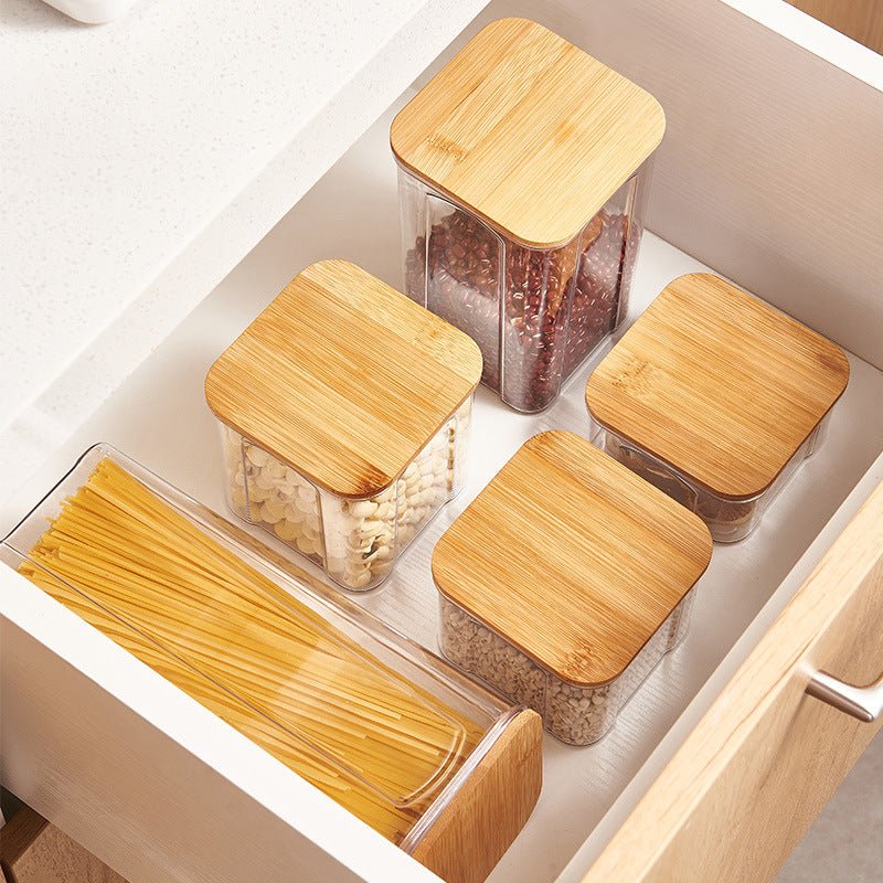Airtight Plastic Food Storage Container with Bamboo Lid - Image 4