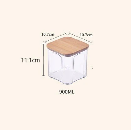 Airtight Plastic Food Storage Container with Bamboo Lid - Image 7