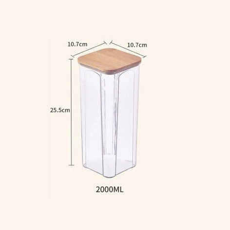 Airtight Plastic Food Storage Container with Bamboo Lid - Image 8