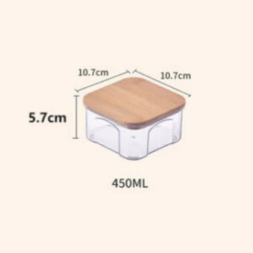 Airtight Plastic Food Storage Container with Bamboo Lid - Image 9