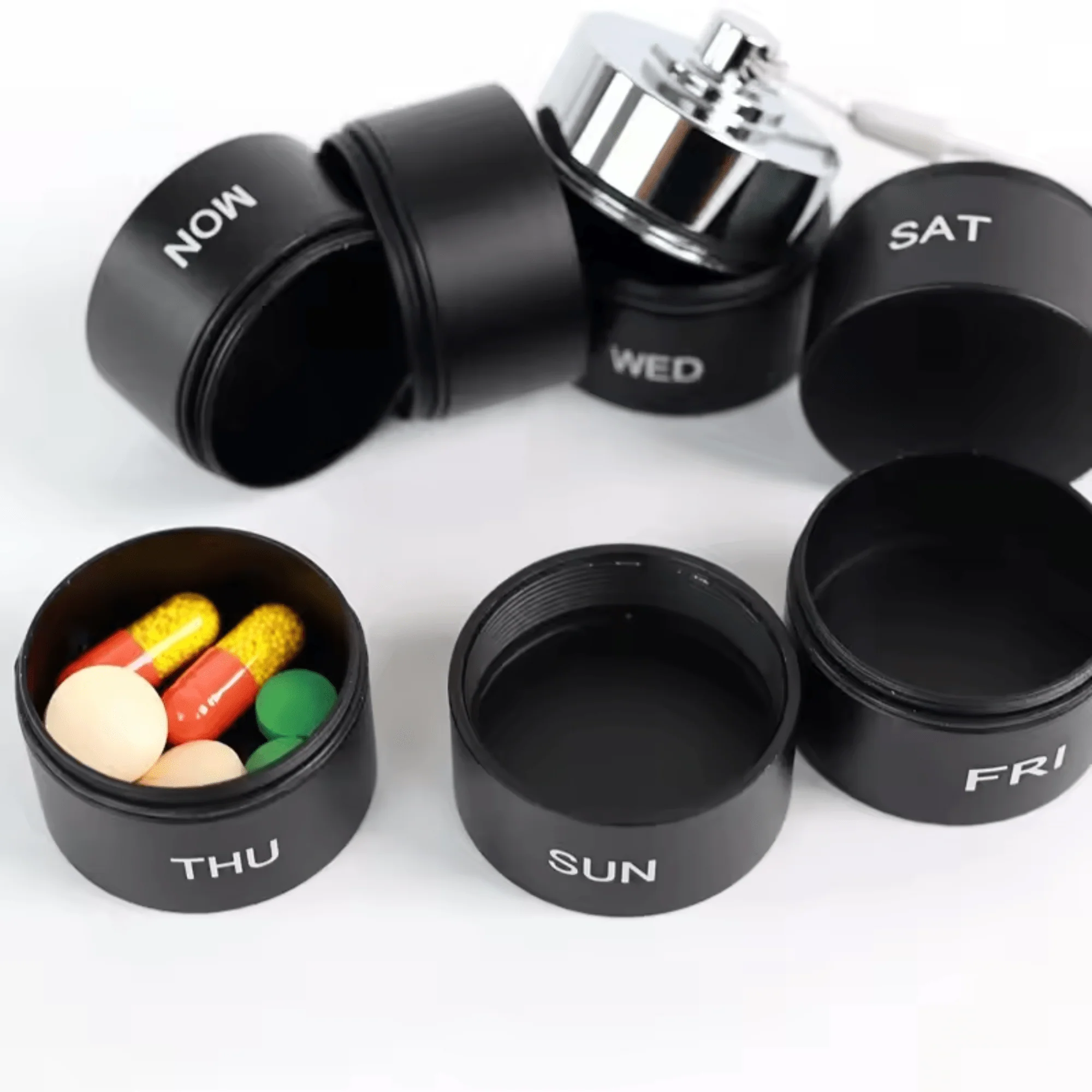 Aluminum Weekly Stackable 7-Day Medicine Container - Image 5