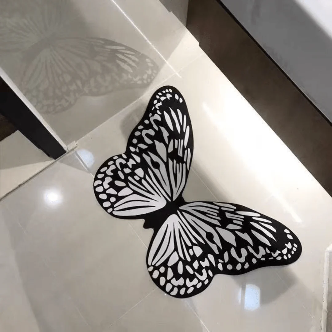 Anti-Slip Butterfly-Themed Diatom Mud Floor Mat - Image 3