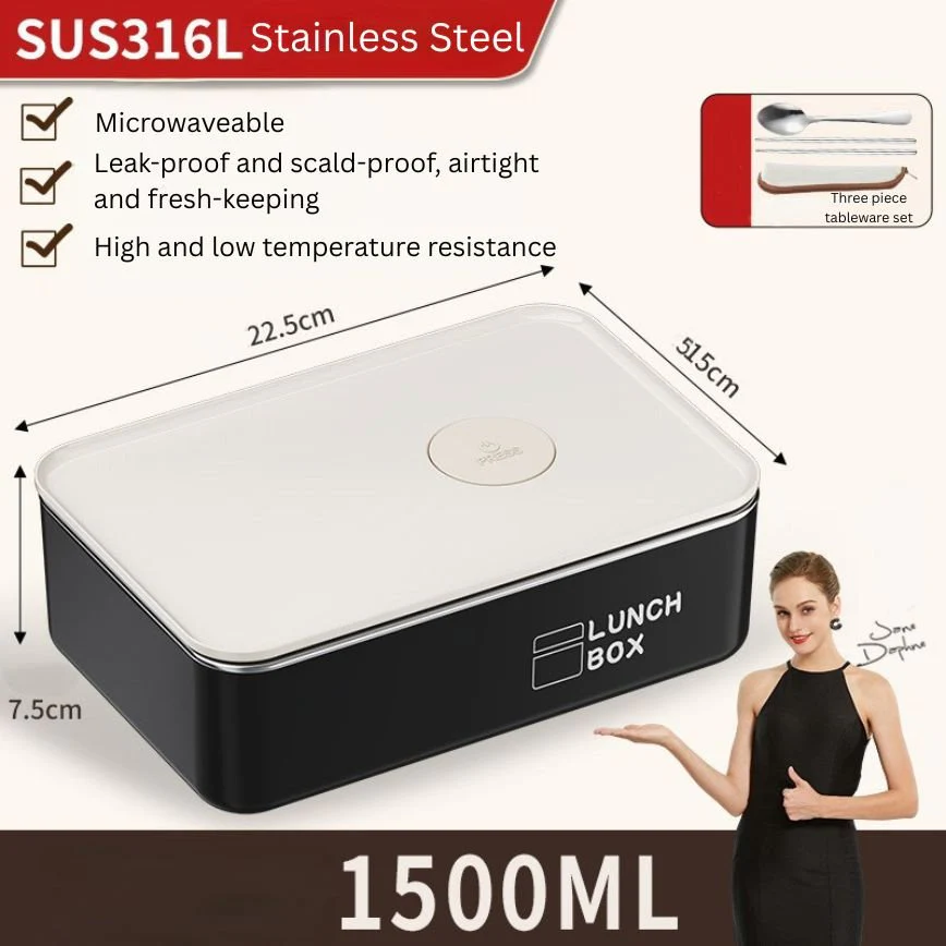 Antibacterial Stainless Steel Leak-Proof Bento Lunch Box - Image 6
