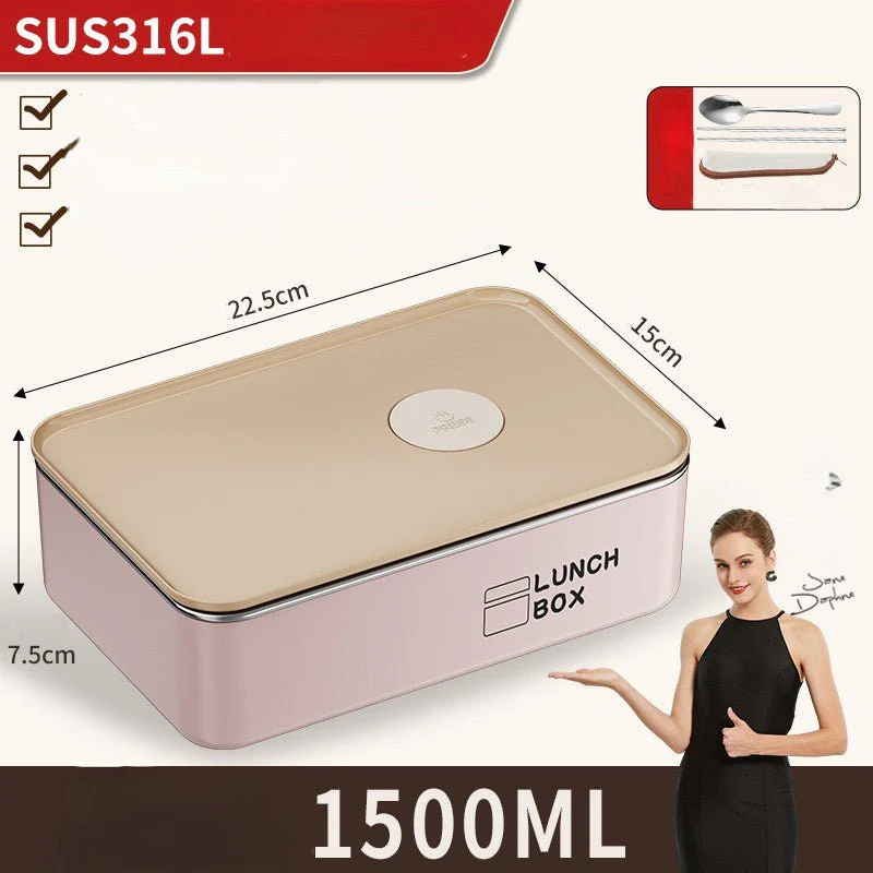 Antibacterial Stainless Steel Leak-Proof Bento Lunch Box - Image 7