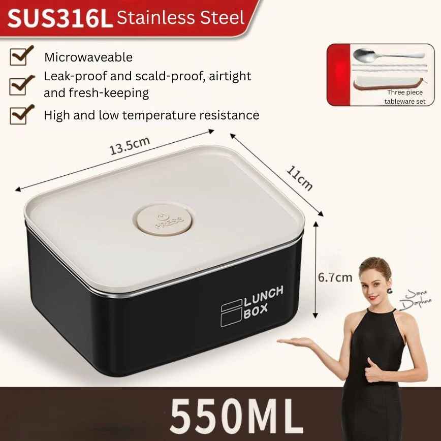 Antibacterial Stainless Steel Leak-Proof Bento Lunch Box - Image 8