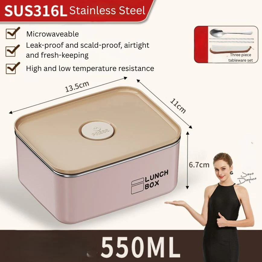 Antibacterial Stainless Steel Leak-Proof Bento Lunch Box - Image 9