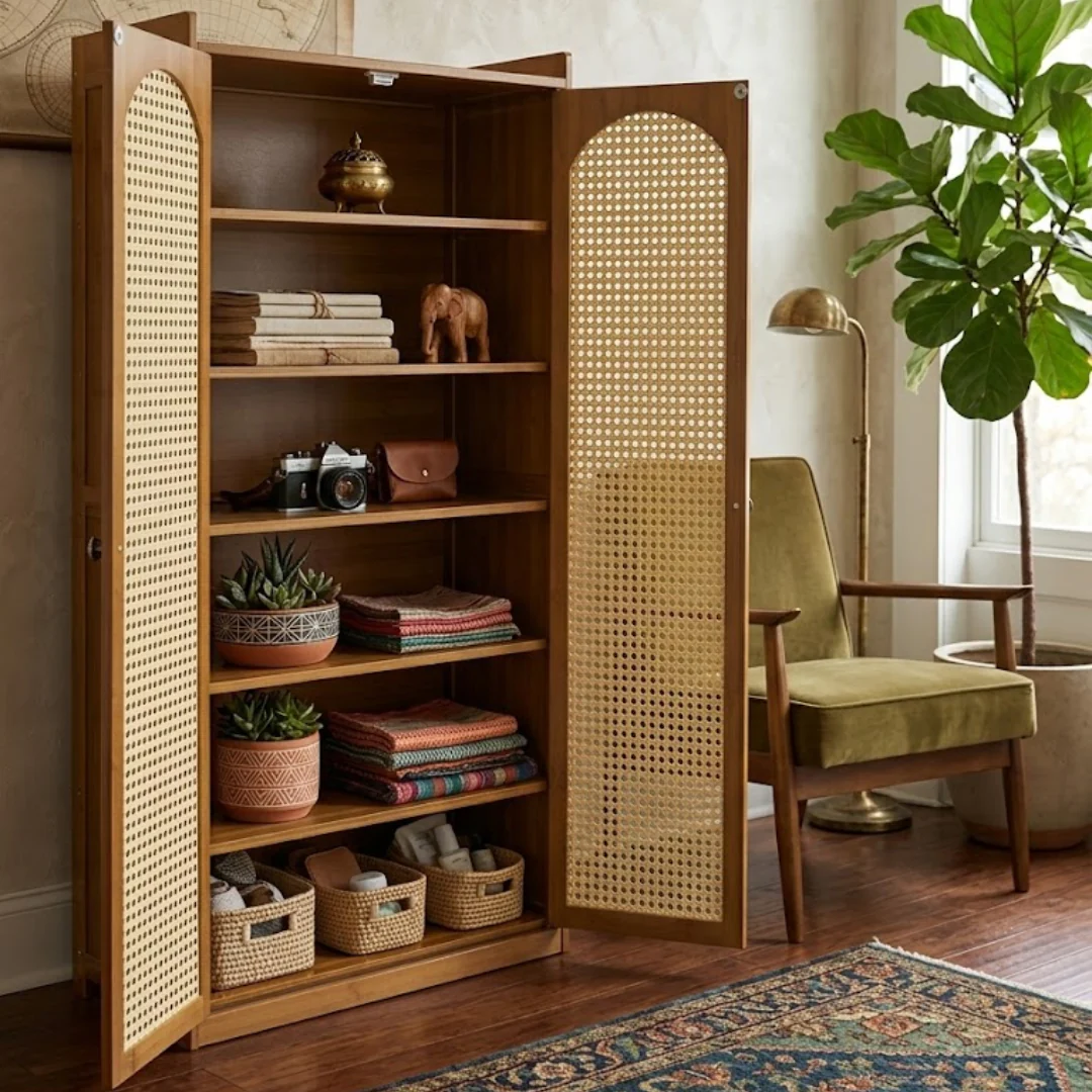 Compact Bamboo Shoe Storage Cabinet With Enclosed Side Panels - Image 6