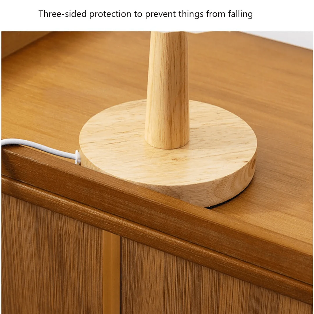 Bamboo Wood Storage Organizer with Imitation Rattan Cabinet (42cm) - Image 5