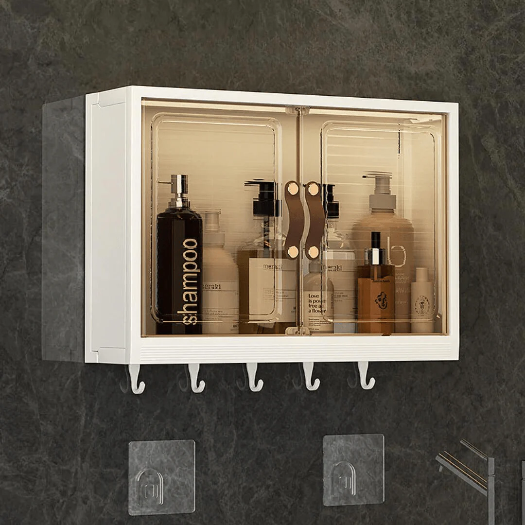 Bathroom Wall Hanging Shelf Storage Cabinet (45cm) - Image 7