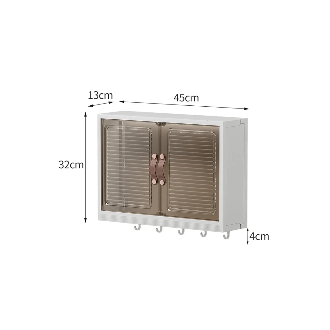 Bathroom Wall Hanging Shelf Storage Cabinet (45cm) - Image 8