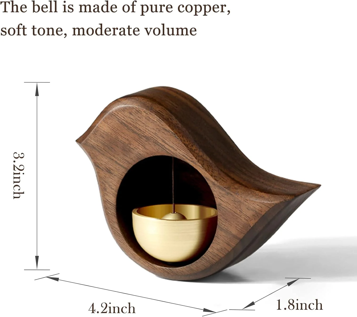 Bird Shape Japanese Wood Doorbell - Image 6