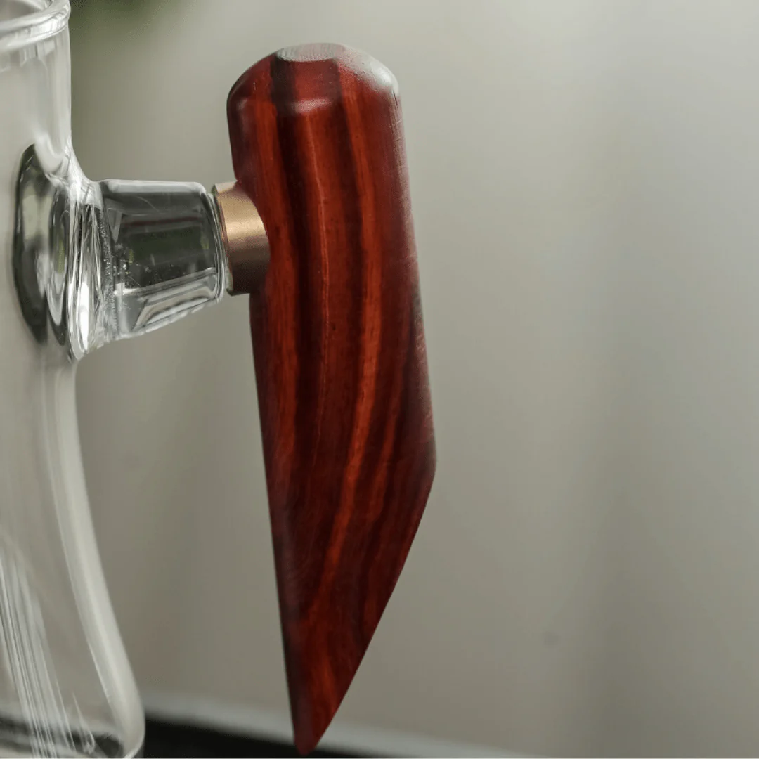 Borosilicate Glass Crescent Filter Cup with Wooden Handle(360ml) - Image 7