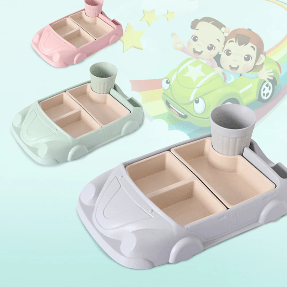 Car Shape Bamboo Fiber Baby Tray - Image 7