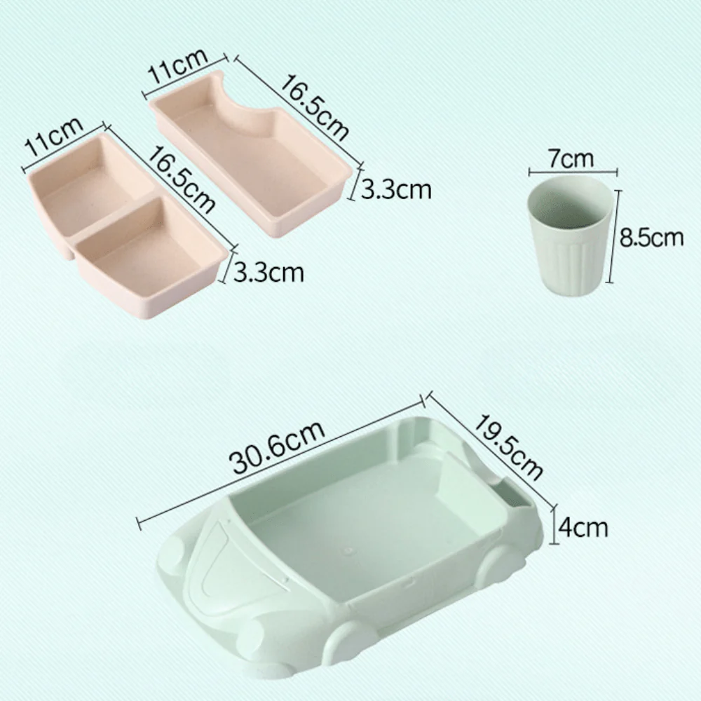 Car Shape Bamboo Fiber Baby Tray - Image 9