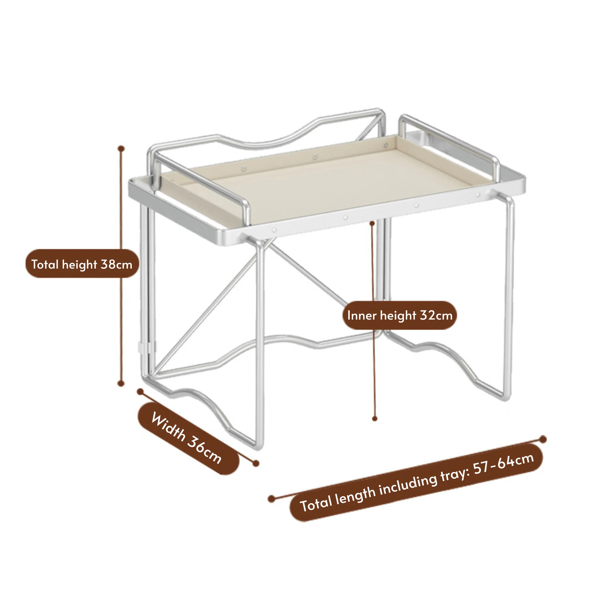 Carbon Steel Multifunctional Foldable Kitchen Storage Rack(64cm) - Image 6