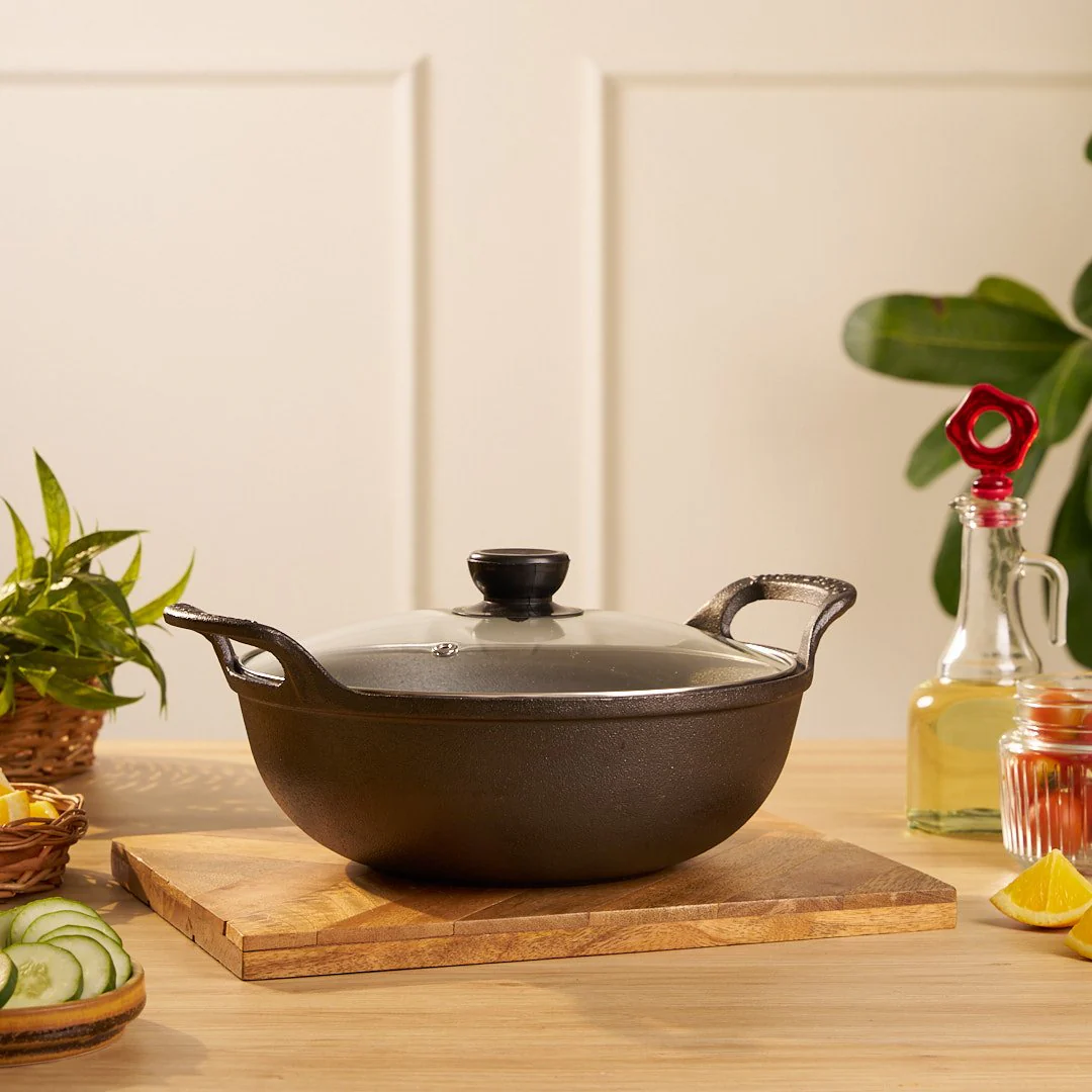 Cast Iron Gourmet Cooking Kadai - Image 5