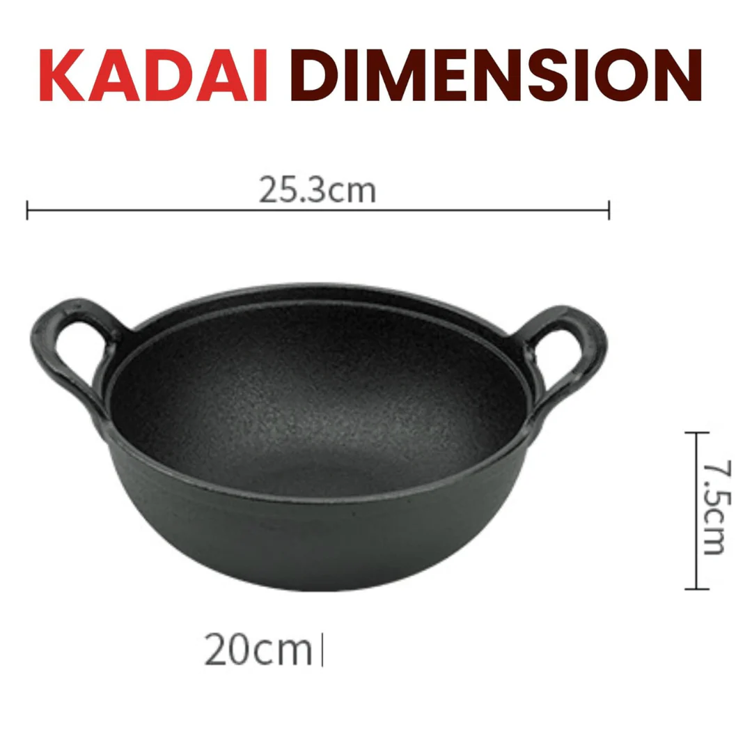 Cast Iron Gourmet Cooking Kadai - Image 6