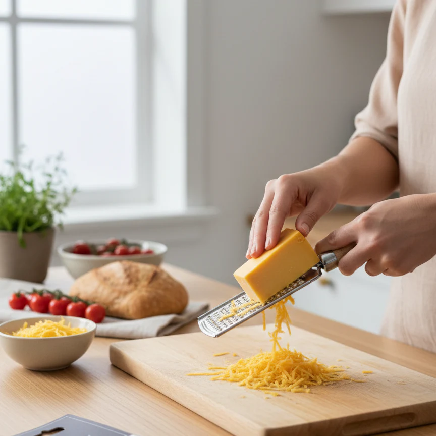 Classic Wooden Handle Stainless Steel Hand Grater - Image 2