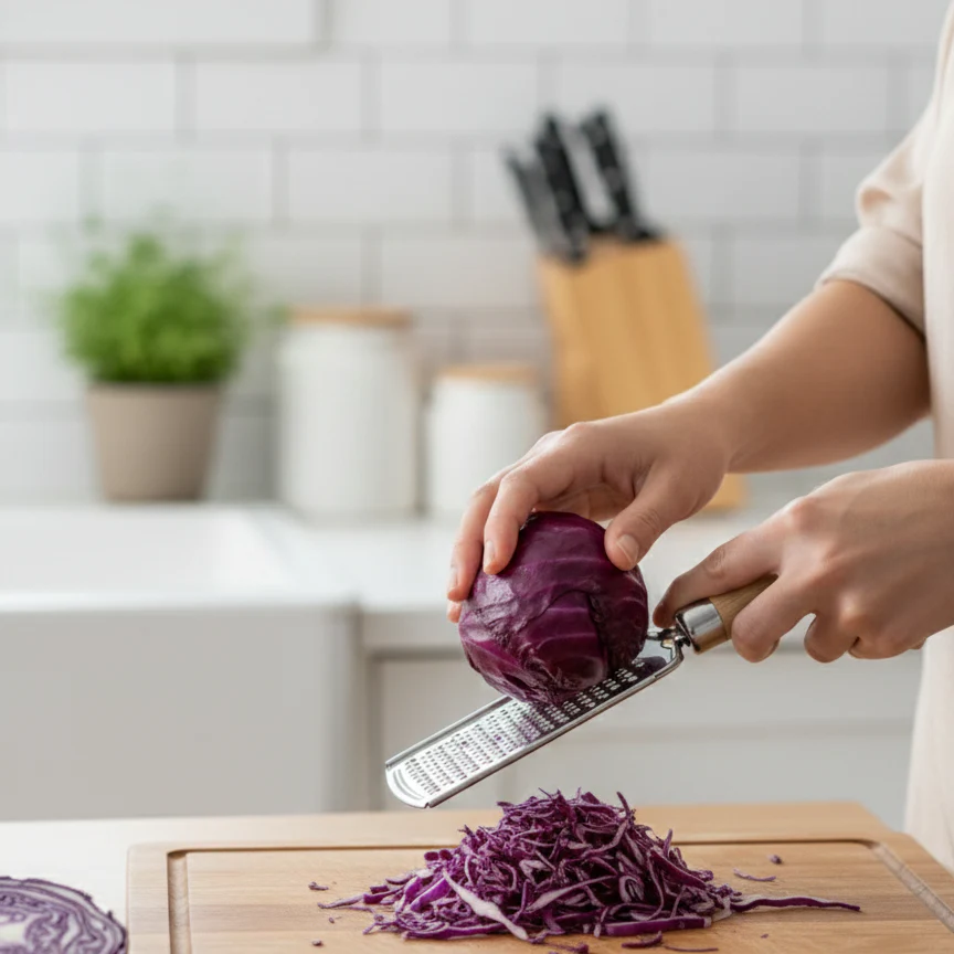 Classic Wooden Handle Stainless Steel Hand Grater - Image 4