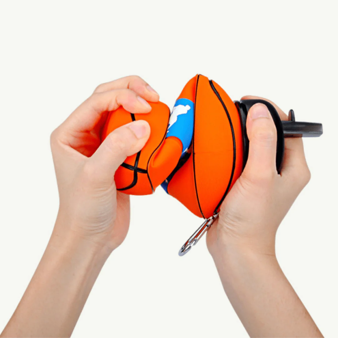 Collapsible Silicone Basketball Design Drinking Bottle - Image 4