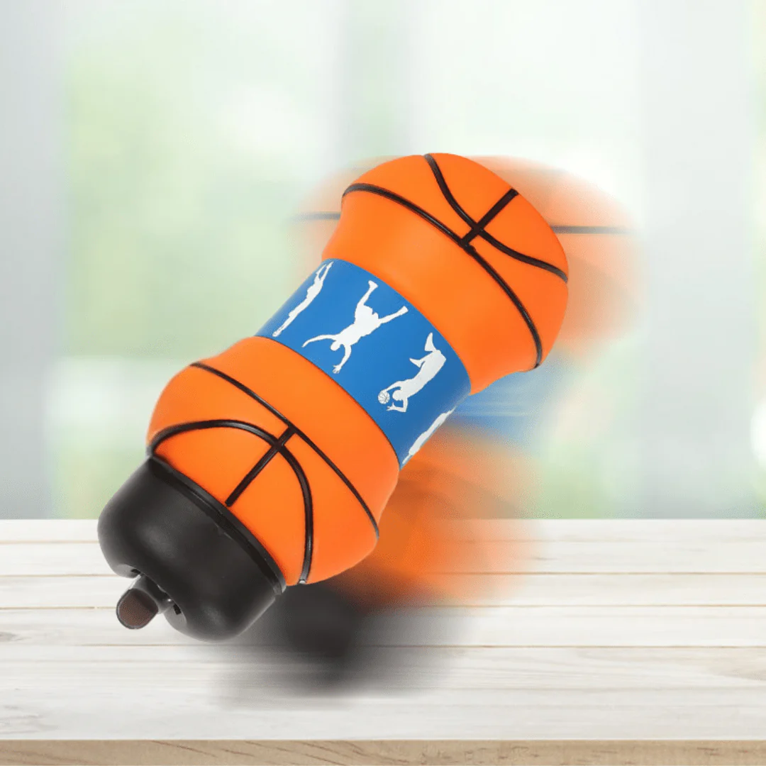 Collapsible Silicone Basketball Design Drinking Bottle - Image 5