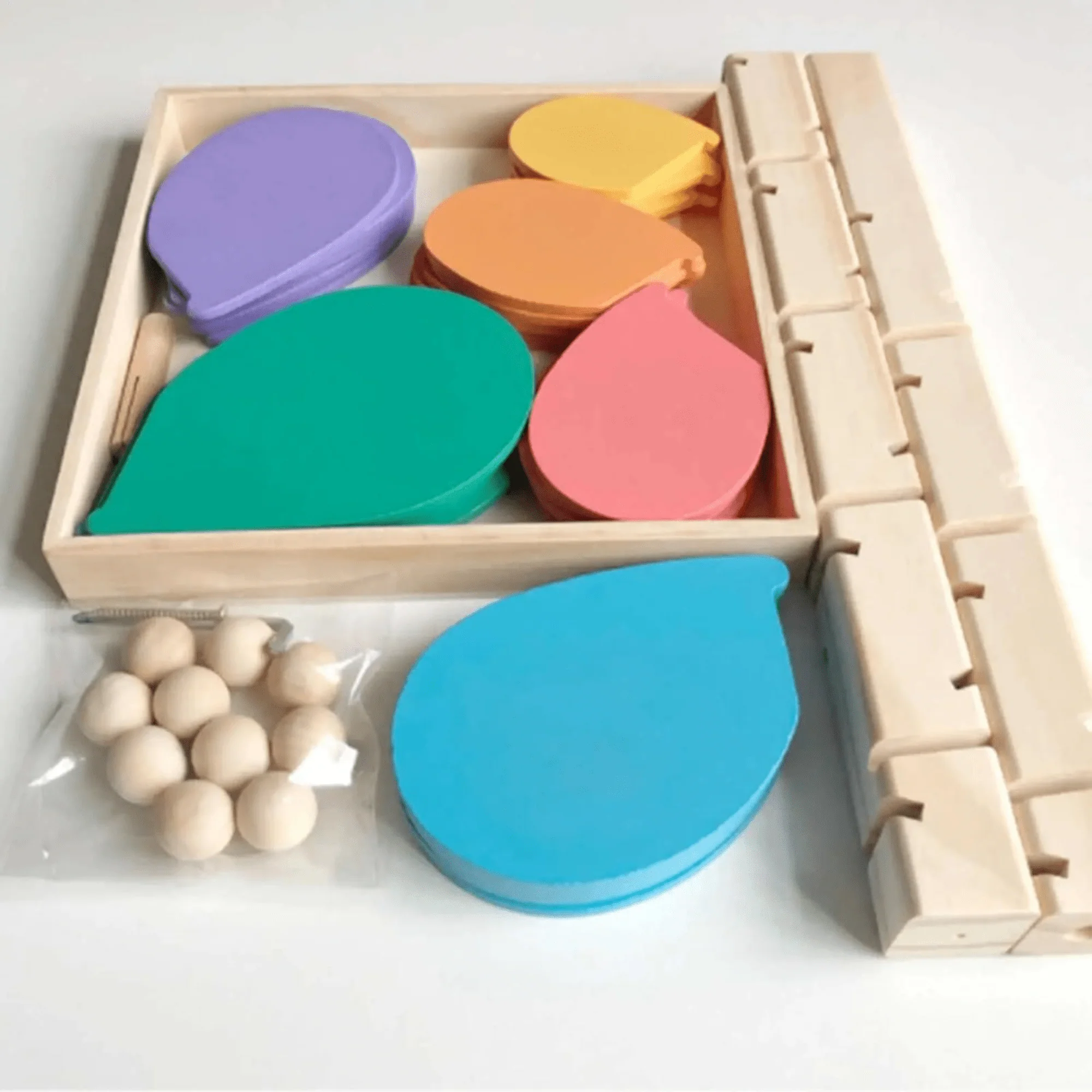 Colorful Wooden Musical Tree Tower Toy for Kids with Marble Run Track - Image 6