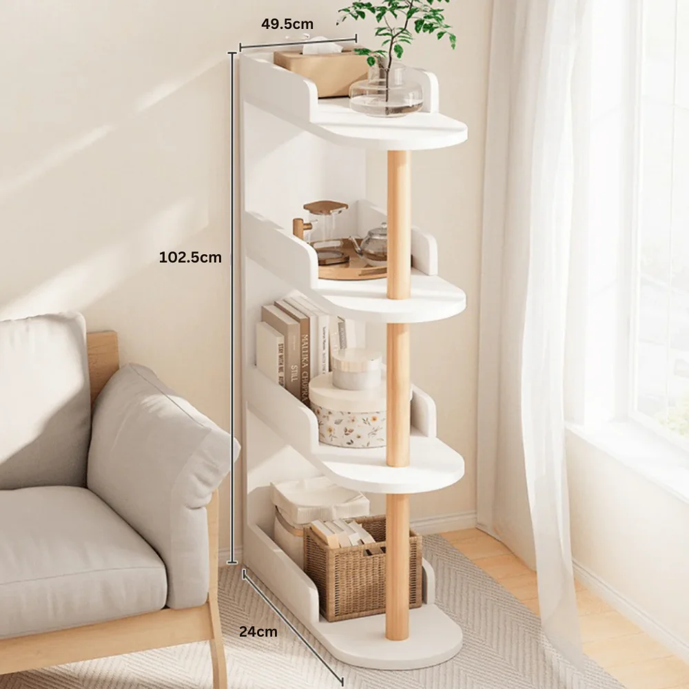 Compact 4-Tier Bed & Sofa Side Storage Shelf - Image 6