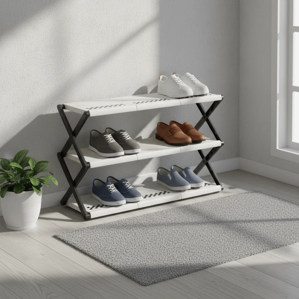 Compact Space Foldable Shoe Rack - Image 3