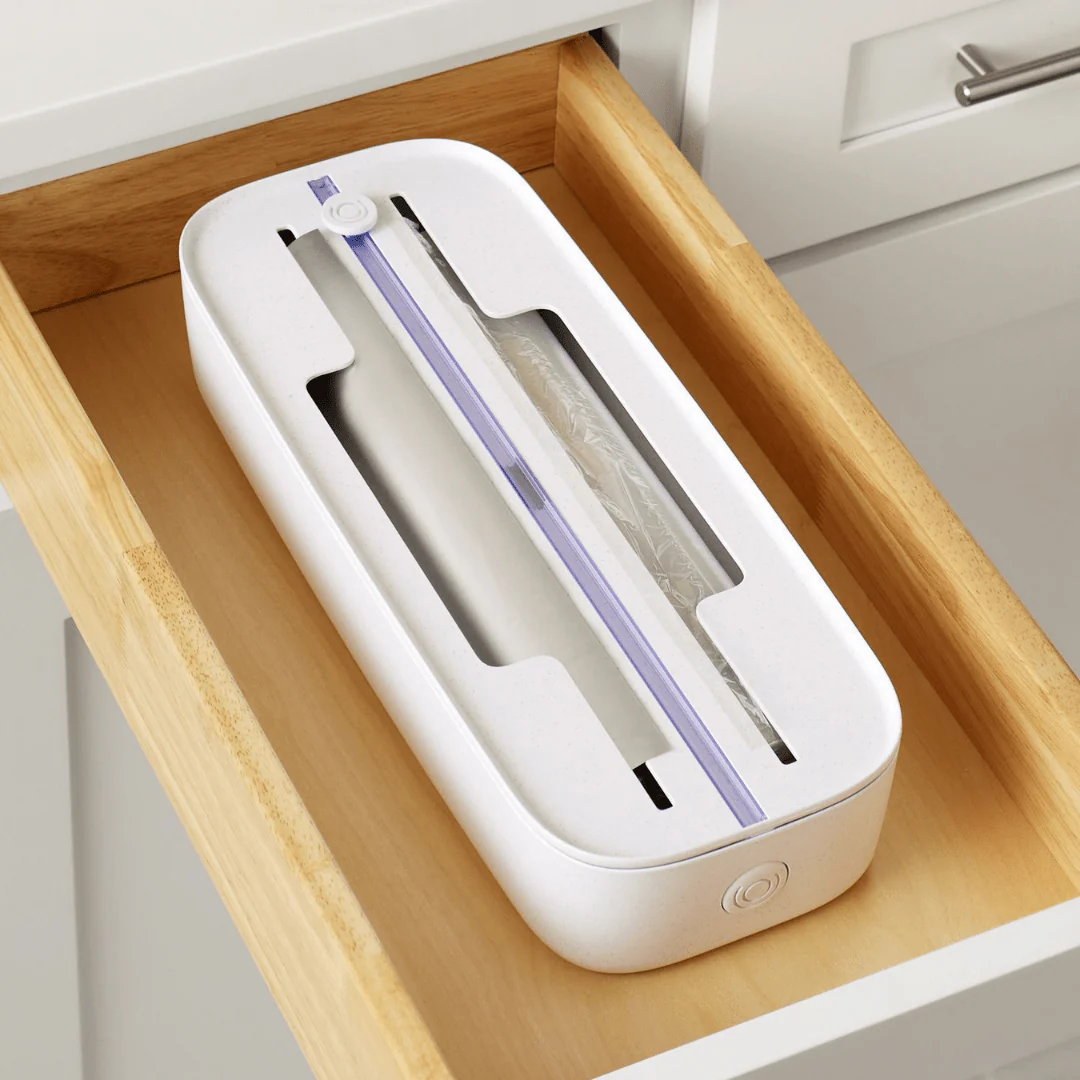 2 in 1 Compact Aluminum Foil Dispenser with Cutter