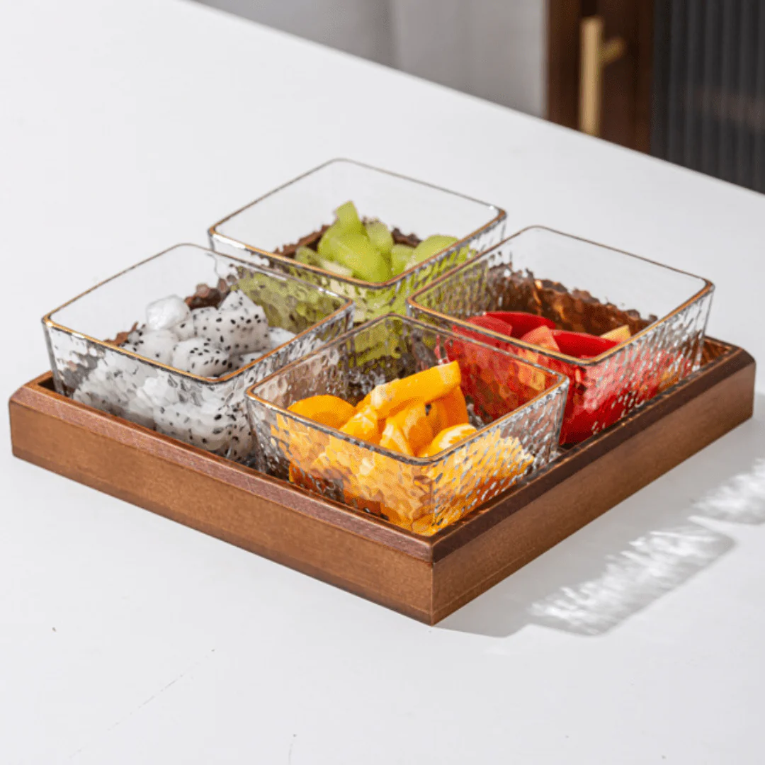 Crystal Clear Snack Plate Organizer (4-BOXES TRAY) - Image 6