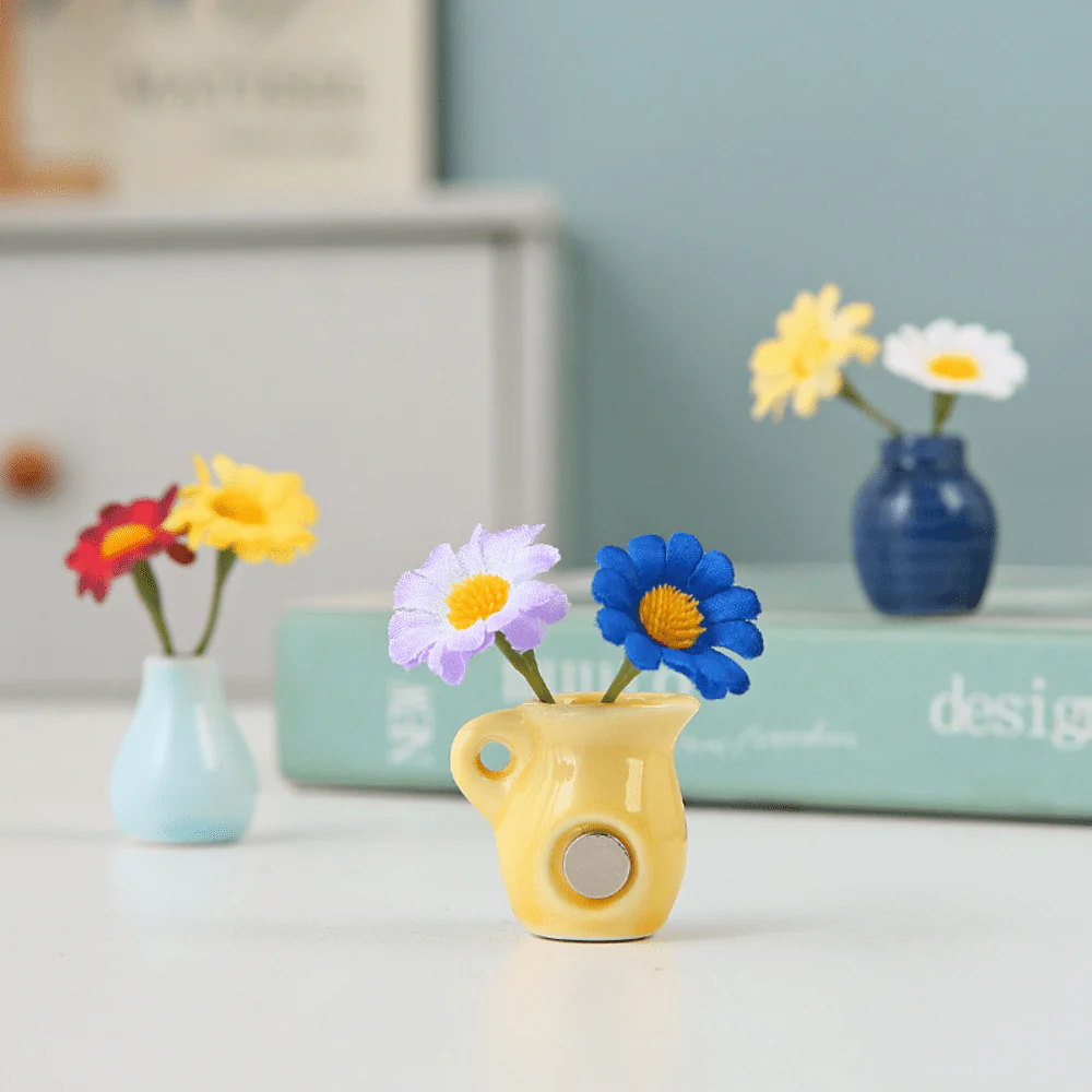 Cute 8 Mini Ceramic Vase Decorative Fridge Magnets - Image 4