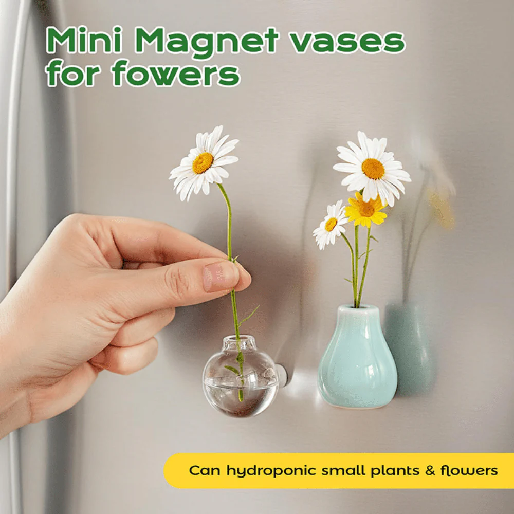 Cute 8 Mini Ceramic Vase Decorative Fridge Magnets - Image 6
