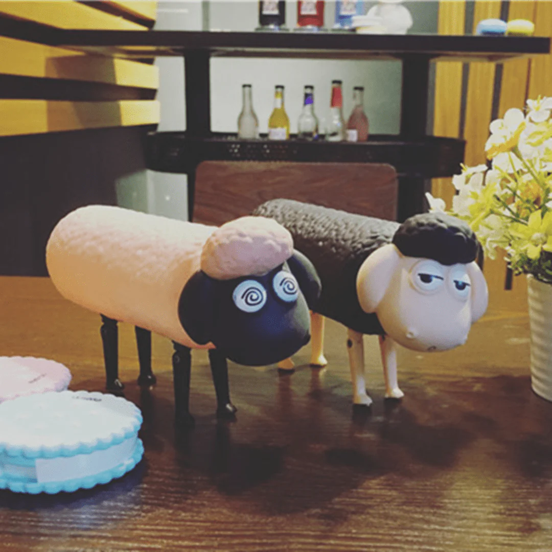 Cute Sheep Glass Water Bottle - Image 3