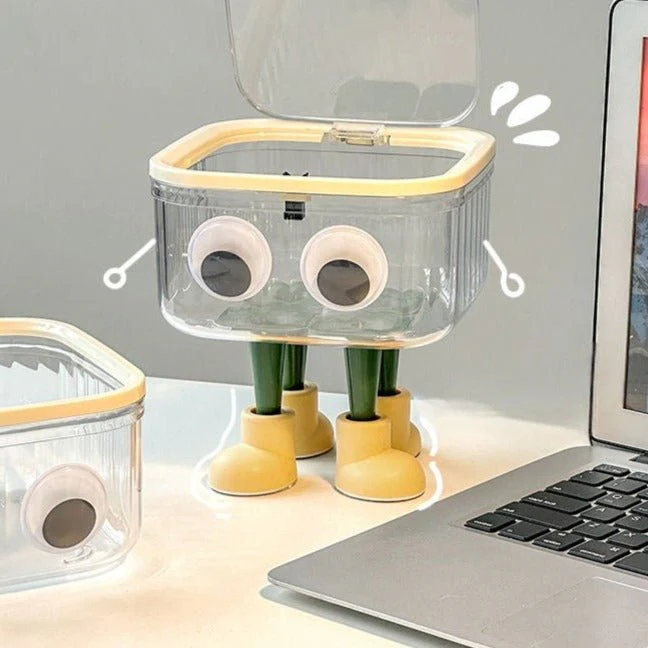 Cute Transparent Lid Trash Box - Image 3