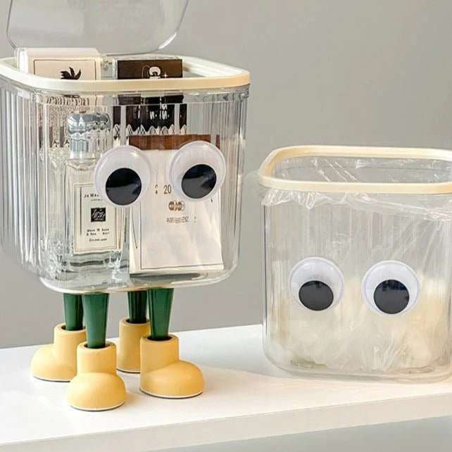 Cute Transparent Lid Trash Box - Image 7
