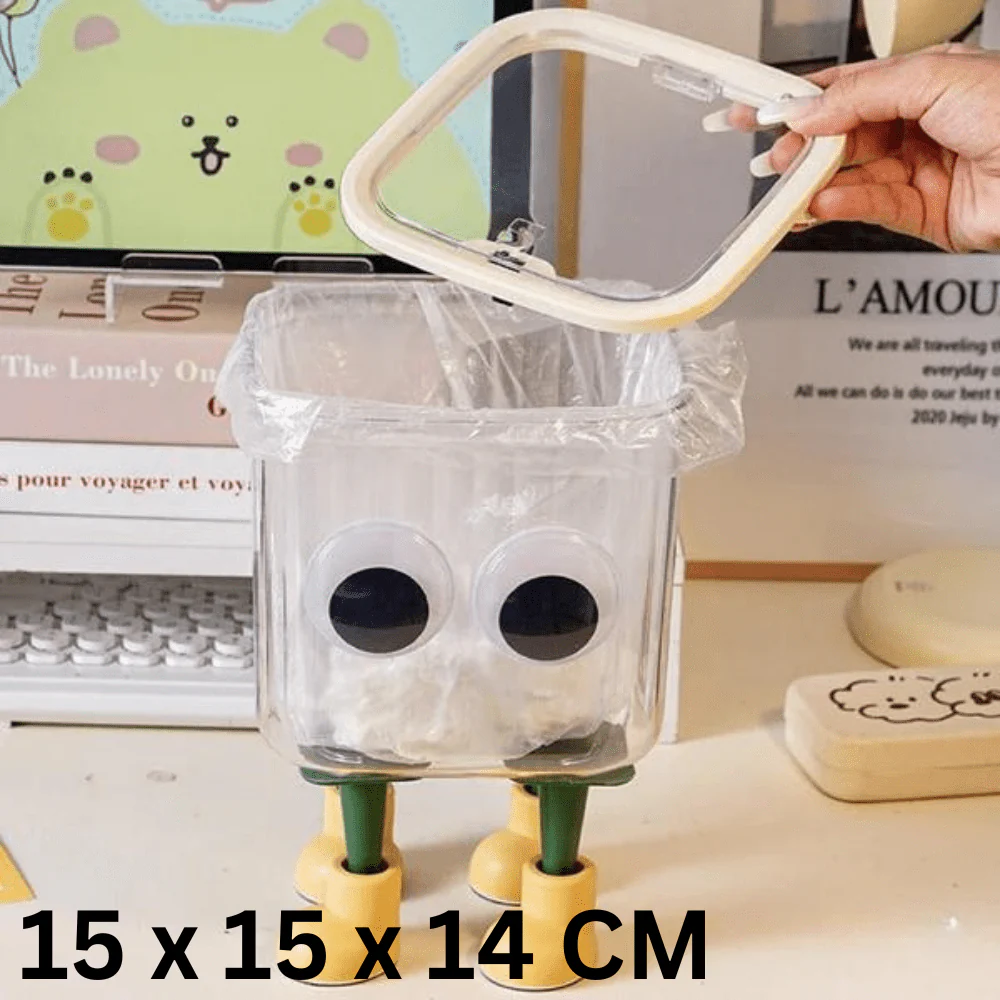 Cute Transparent Lid Trash Box - Image 9