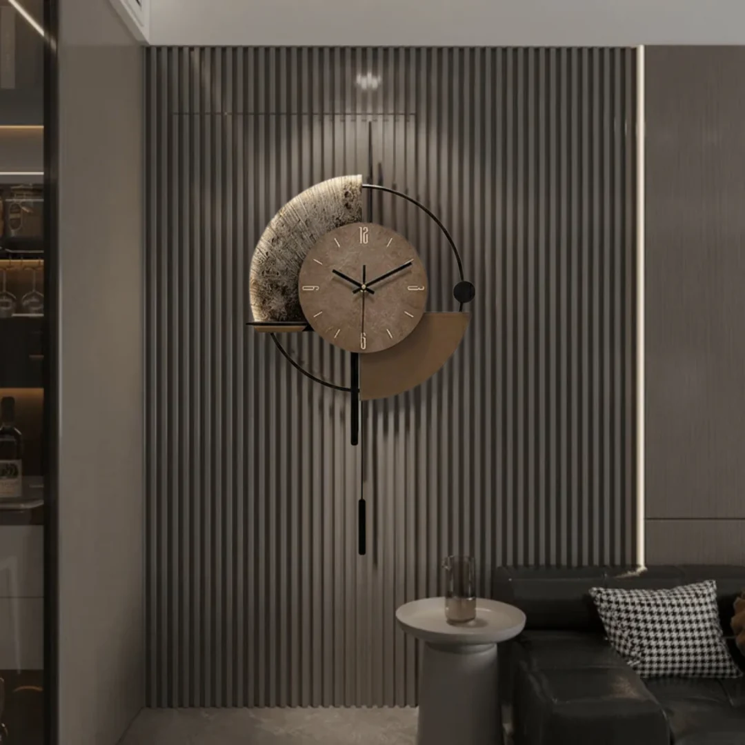 Decorative Pendulum Modern Metal Wall Clock - Image 4