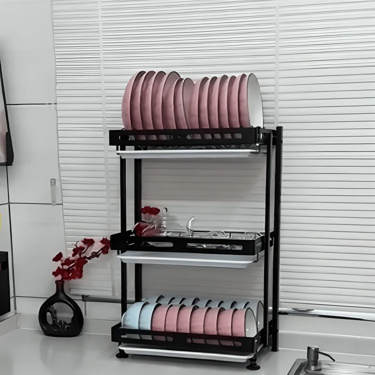 Deluxe 3-Tier Dish Drying Rack - Image 3