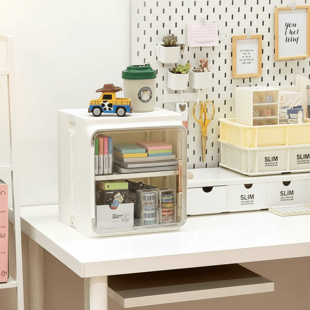 Desktop Dormitory Storage Box for Office & Study - Image 5