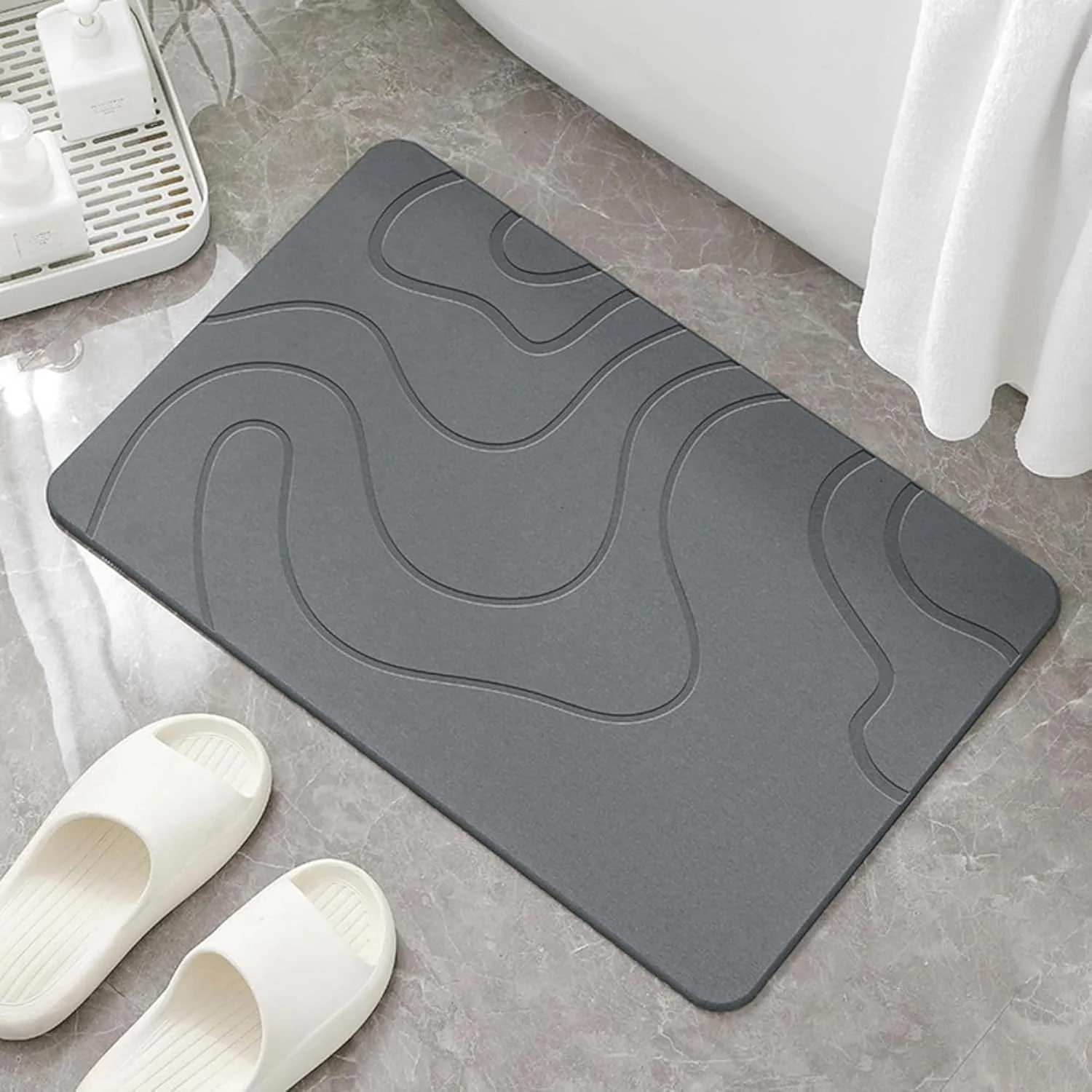 Diatomaceous Non-Slip Quick-Dry Stone Bath Mat - Image 6