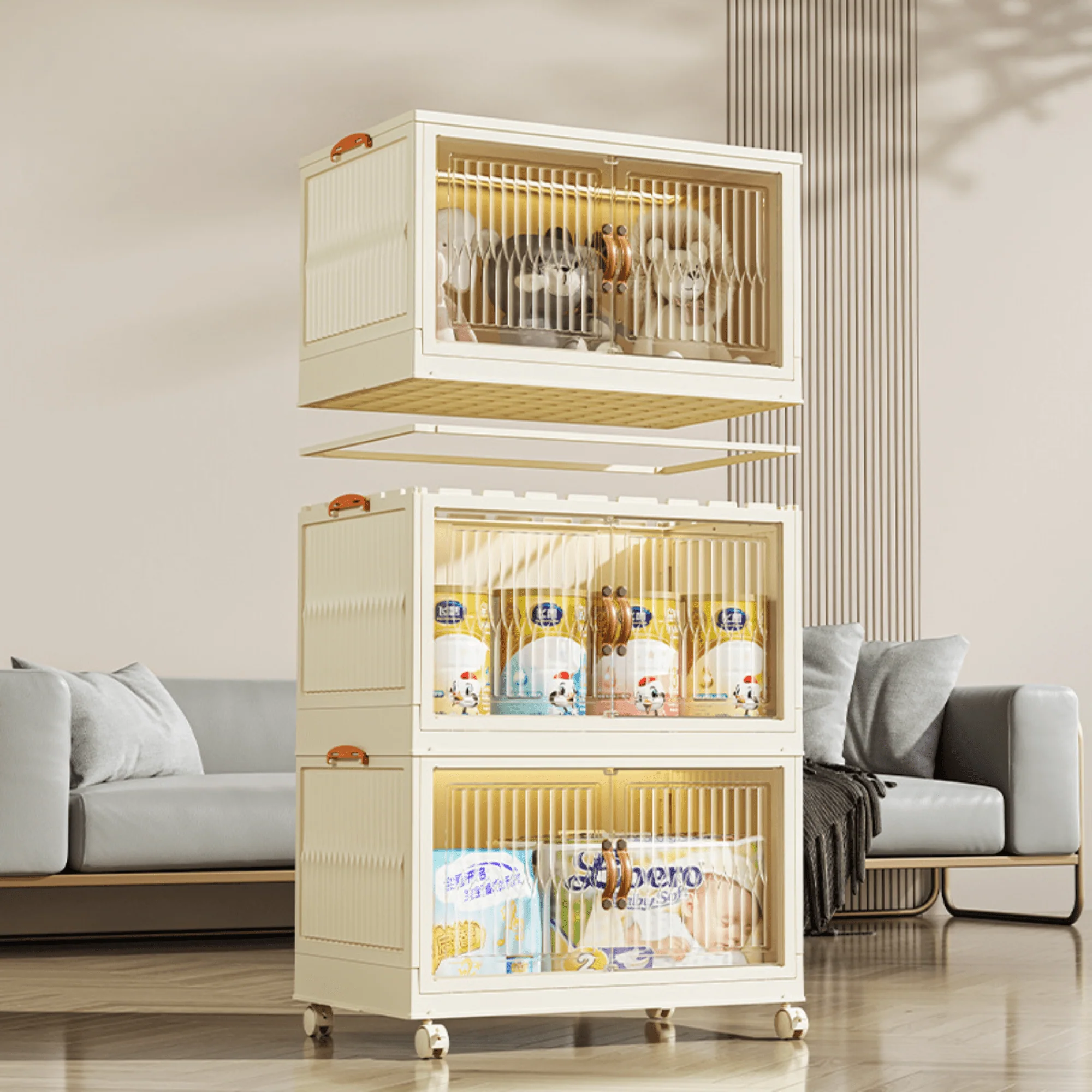 Foldable Double Door Storage Wardrobe Closet - Image 12