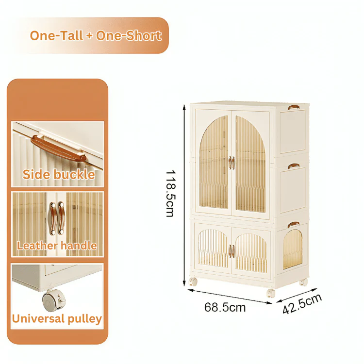 Foldable Double Door Storage Wardrobe Closet - Image 13