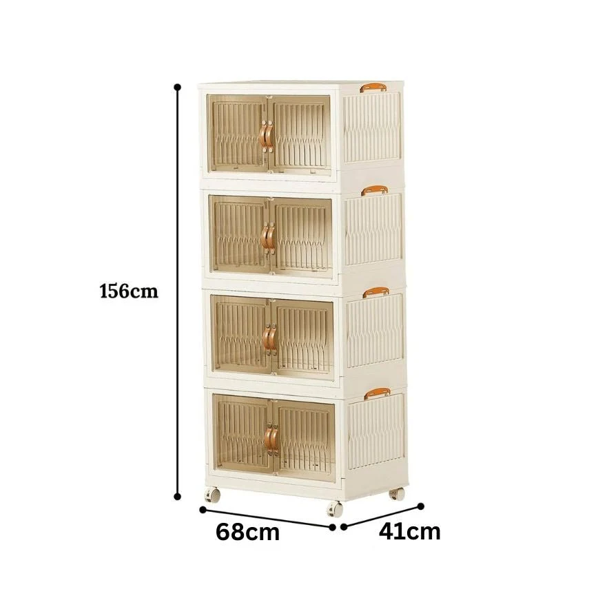 Foldable Double Door Storage Wardrobe Closet - Image 16