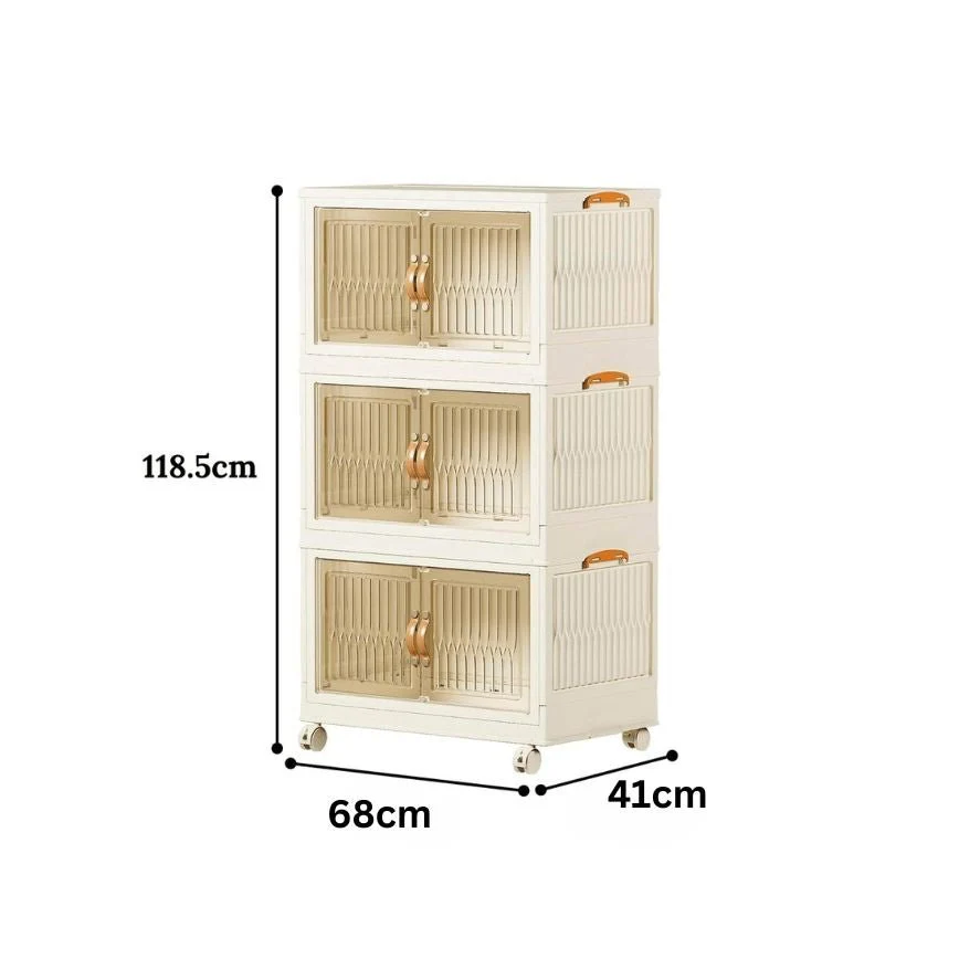 Foldable Double Door Storage Wardrobe Closet - Image 17
