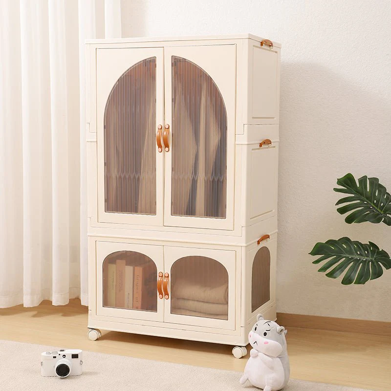 Foldable Double Door Storage Wardrobe Closet - Image 4