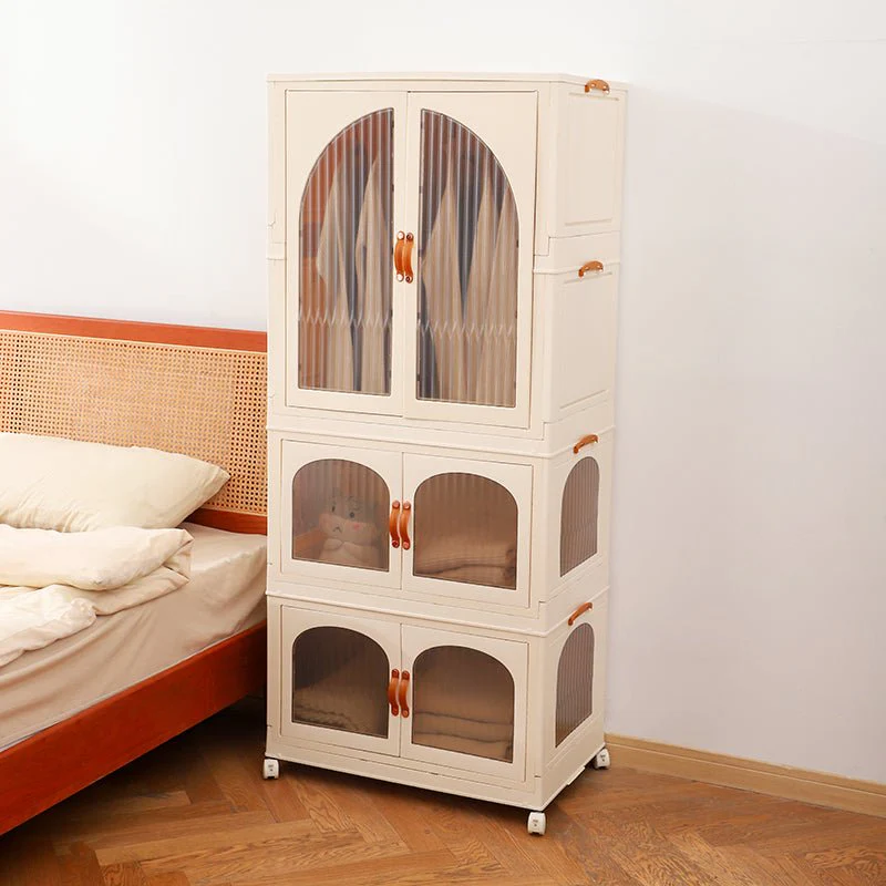 Foldable Double Door Storage Wardrobe Closet - Image 5