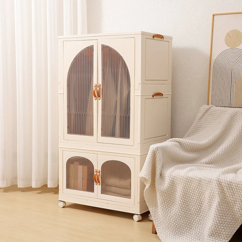 Foldable Double Door Storage Wardrobe Closet - Image 9